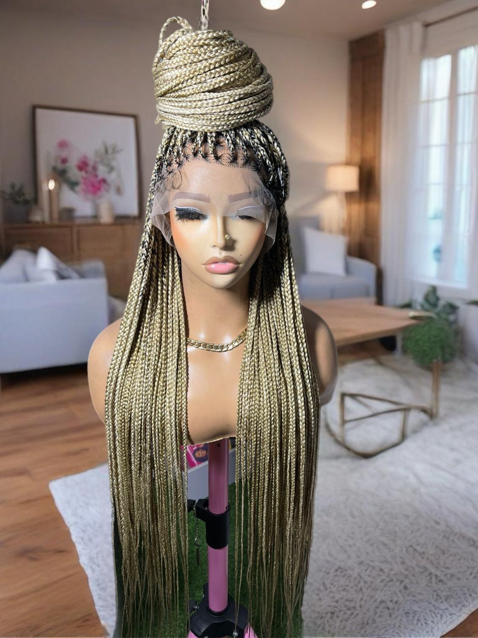 Wig Sonia, full lace knotless braided wig.