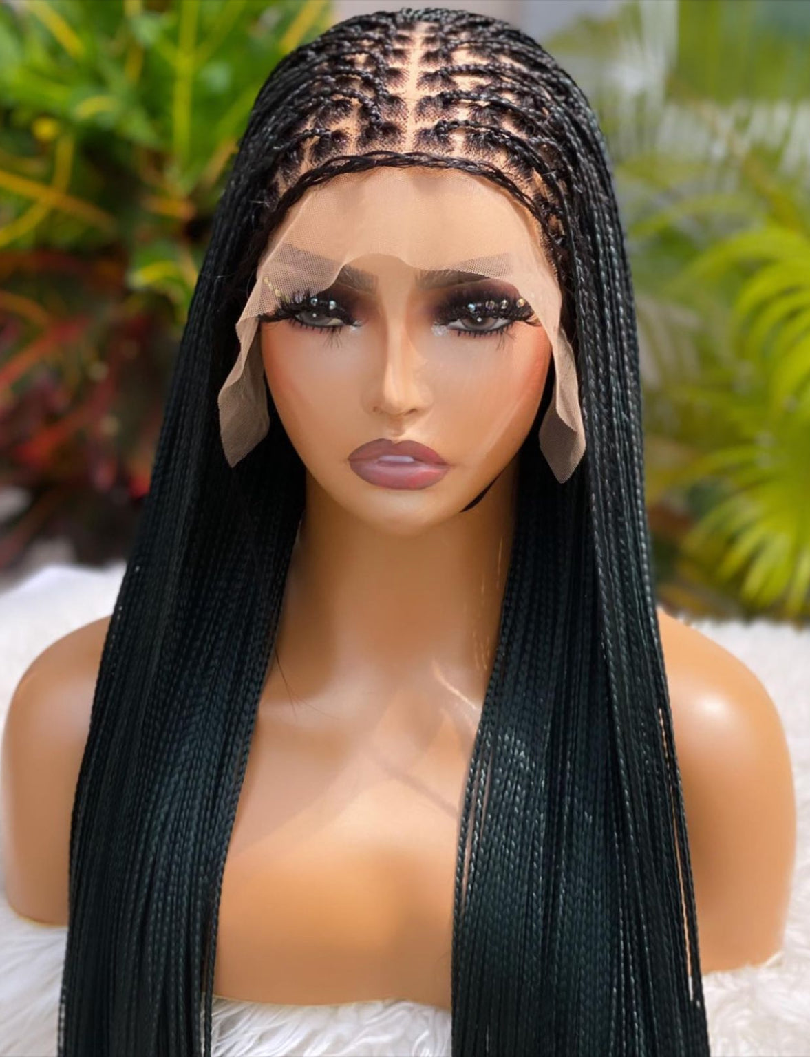 Wig Mandy frontal lace human hair braided wid