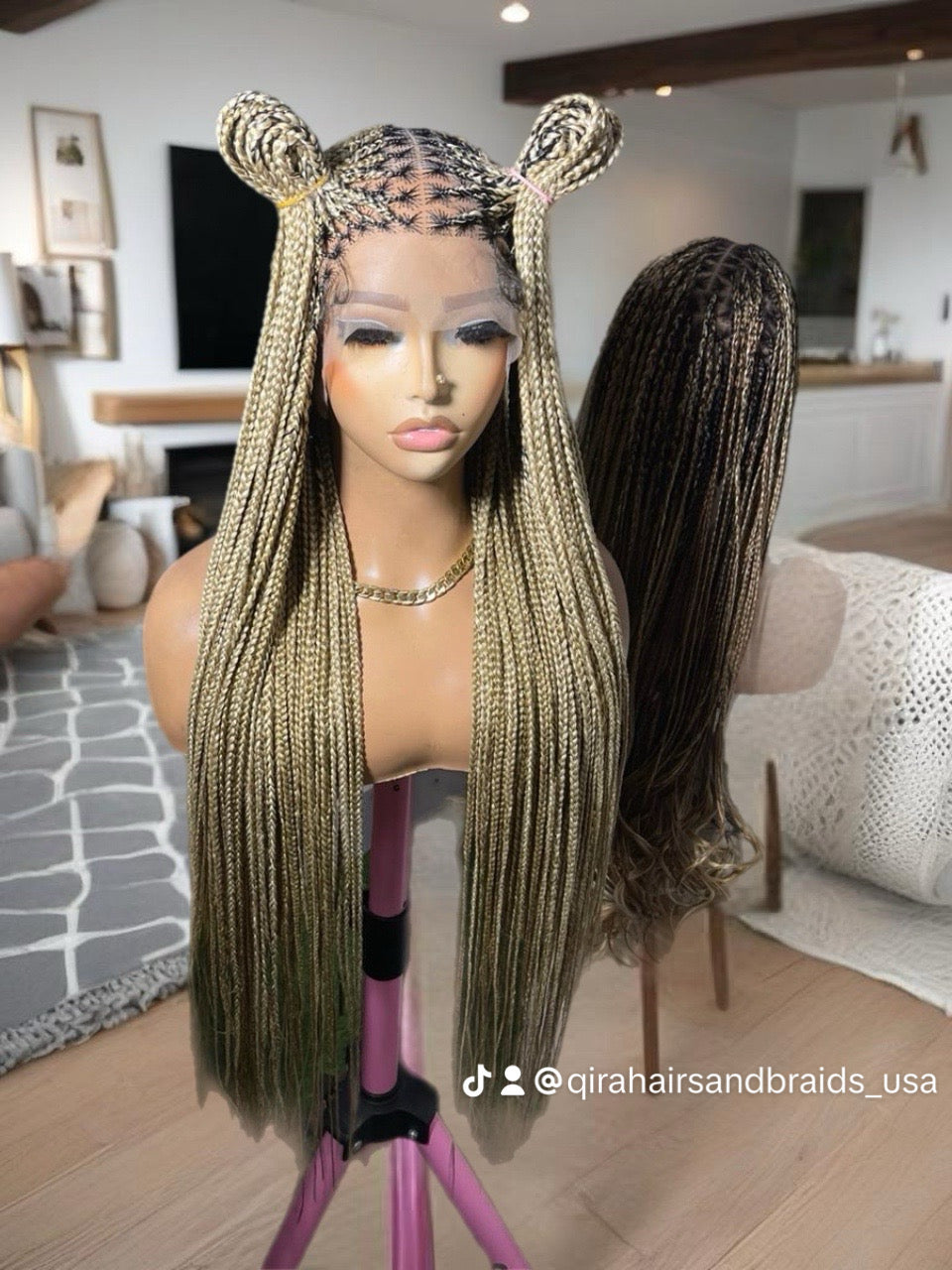 Wig Sonia, full lace knotless braided wig.