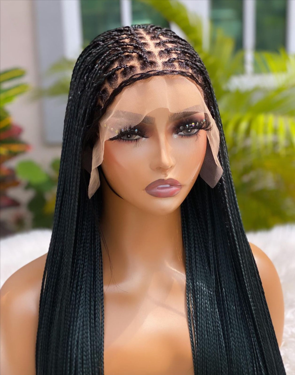 Wig Mandy frontal lace human hair braided wid