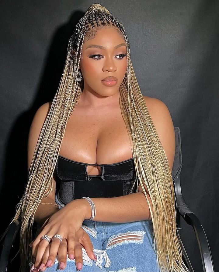 Wig Mandy frontal lace human hair braided wid