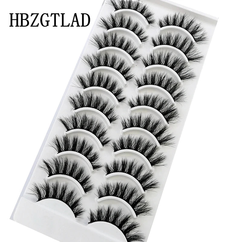 41 Styles: 10 Pairs of Natural Long 3D Mink False Eyelashes Makeup Kit.