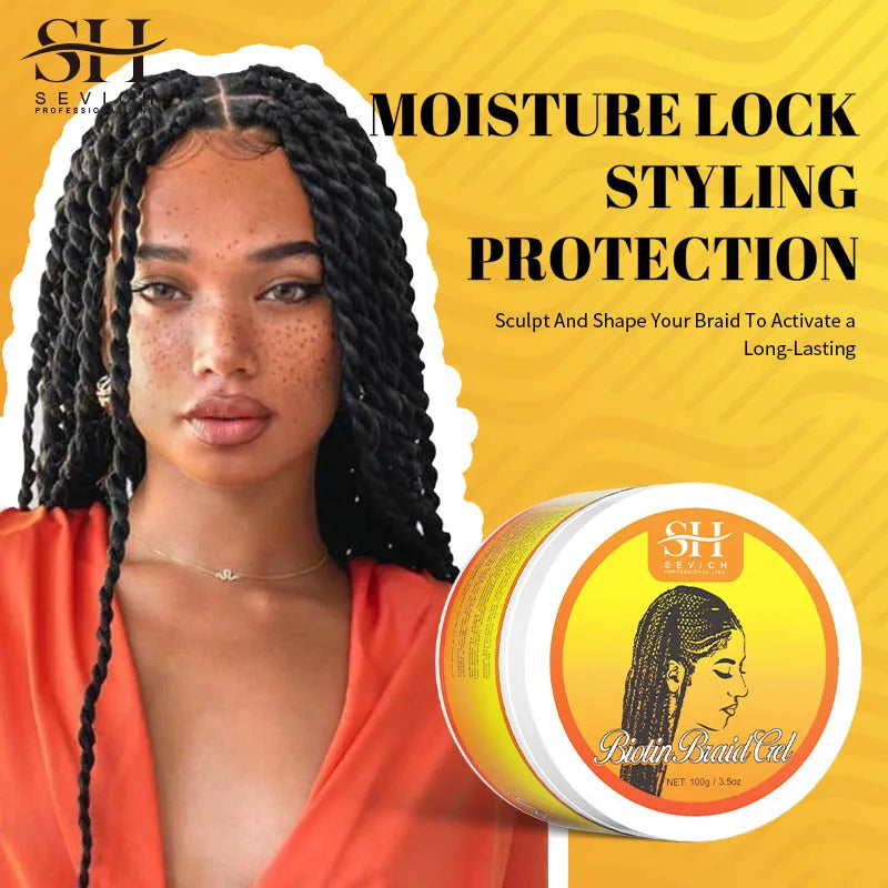 Traction Alopecia Styling Gel: Edges Control, Biotin Infused, Anti-Breakage Care