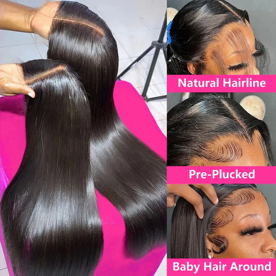 Go Glueless with 30-34 Inch Bone Straight HD Lace Front Wig