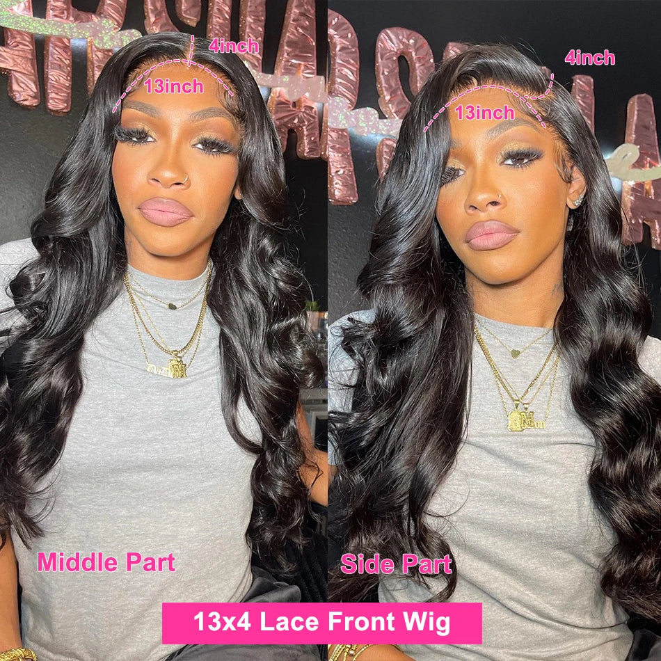 40 Inches HD Body Wave Lace Front Wig for Black Women