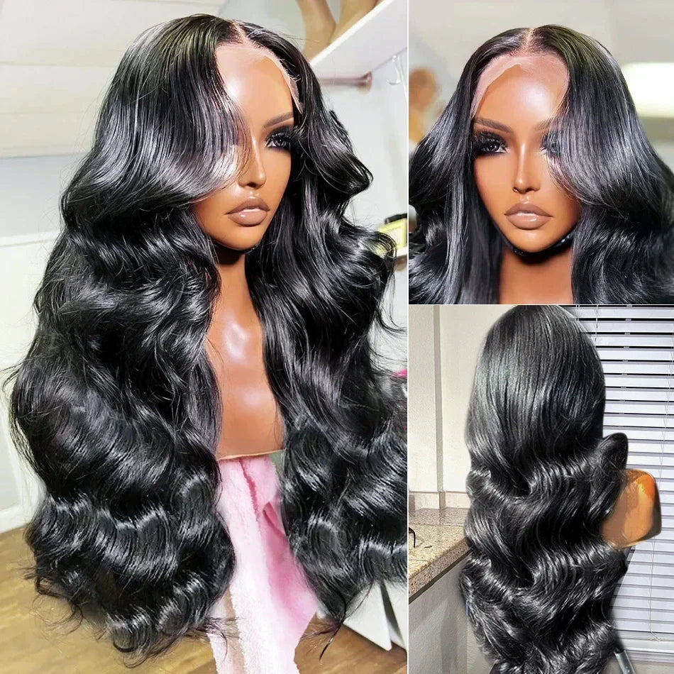 200 Density Body Wave 13x4 13x6 Lace Frontal Wig Transparent Lace Front Human 100% Brazilian Remy Hair Wigs For Women 30 32 Inch