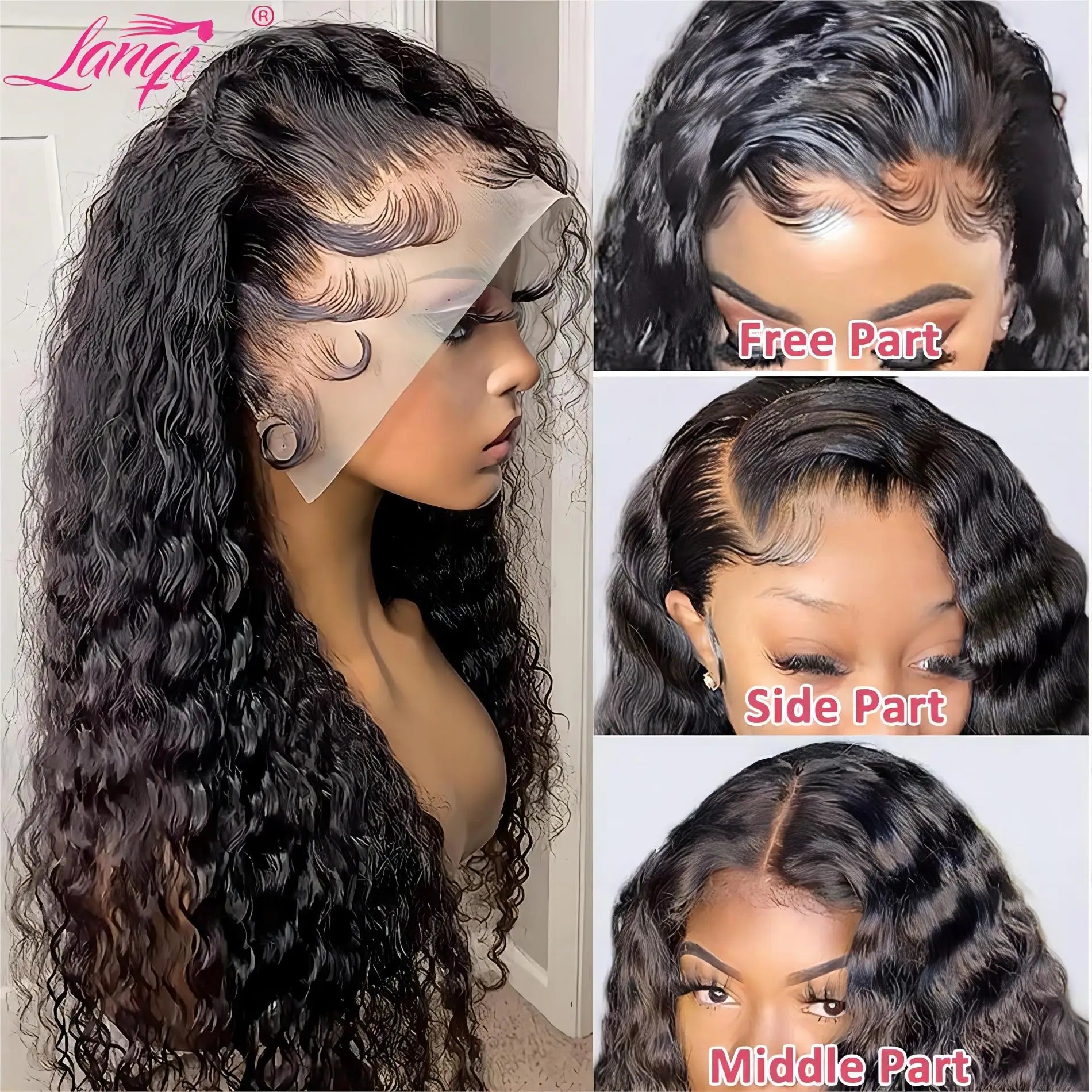 Glueless Deep Wave Human Hair Wig: Ready-to-Wear.