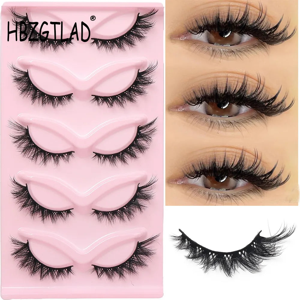 Cat Eye 3D False Lashes: Fluffy and Natural-looking. 5 pairs.