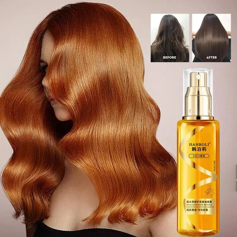 Perfume Hair Oil Spray: Moisturizing and Nourishing Sheen for Curly Hair, 100ml.