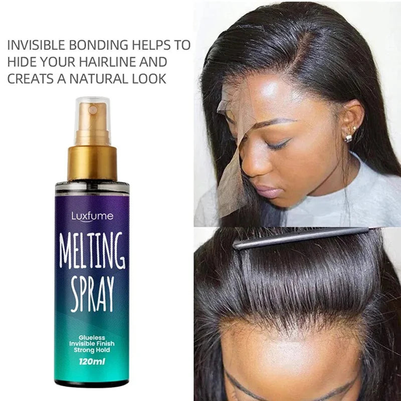 120ml Wig Melting Spray: Quick-Drying, Long-Lasting, Invisible Lace Mousse.