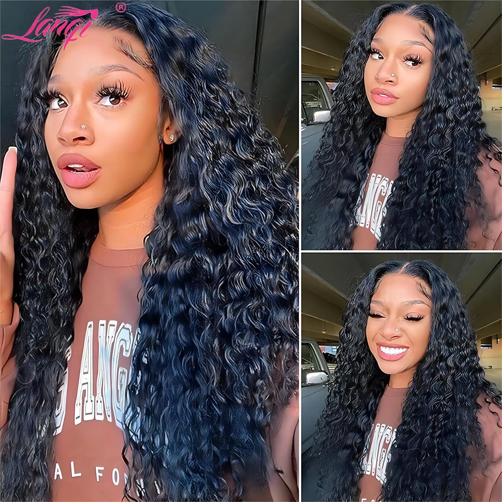 Glueless Deep Wave Human Hair Wig: Ready-to-Wear.