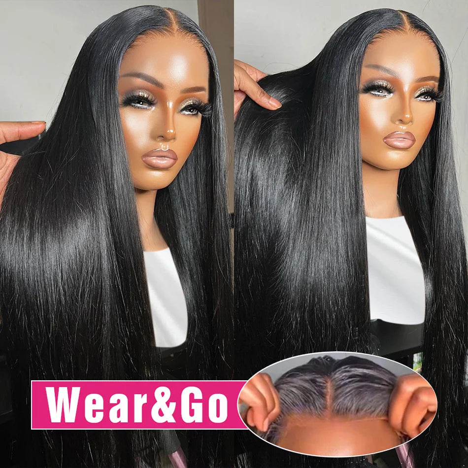 Go Glueless with 30-34 Inch Bone Straight HD Lace Front Wig