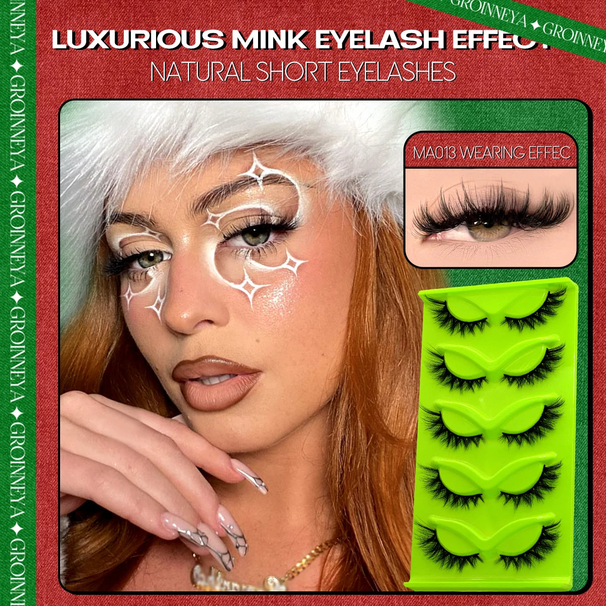 Cat Eye Lashes: 5 Pairs of Soft, Fluffy Faux Mink Eyelashes.