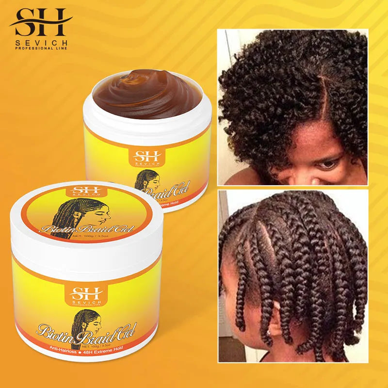 Traction Alopecia Styling Gel: Edges Control, Biotin Infused, Anti-Breakage Care