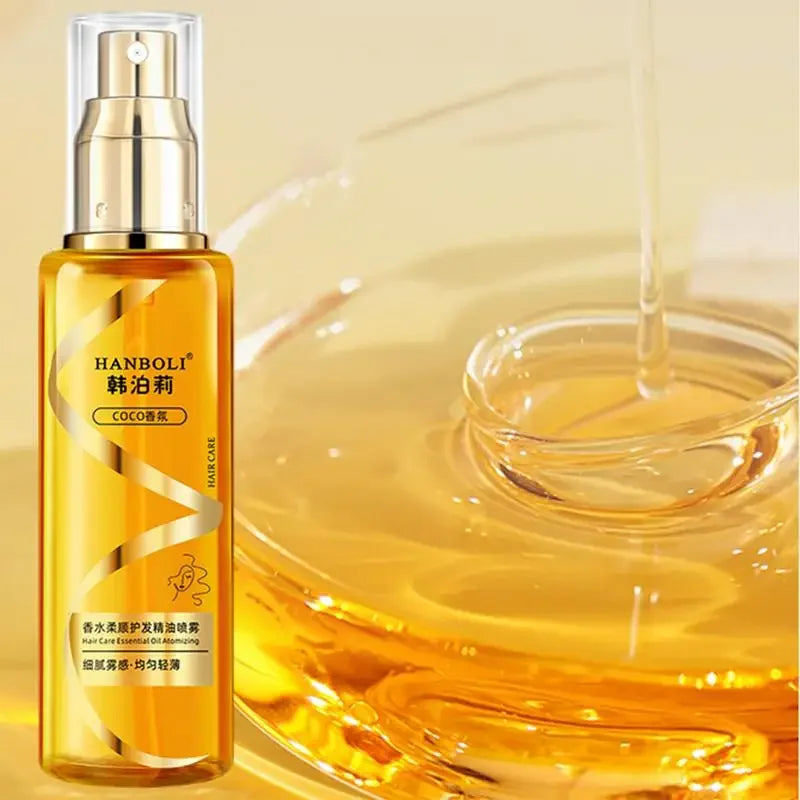 Perfume Hair Oil Spray: Moisturizing and Nourishing Sheen for Curly Hair, 100ml.