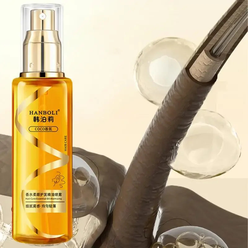 Perfume Hair Oil Spray: Moisturizing and Nourishing Sheen for Curly Hair, 100ml.