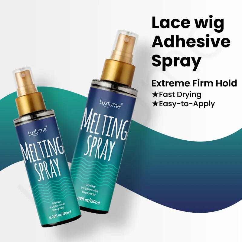 Complete Hair Care Set: Lace Tint Mousse, Melting Spray, Edge Control Gel, Hair Wax, and Wig Installation Gel.