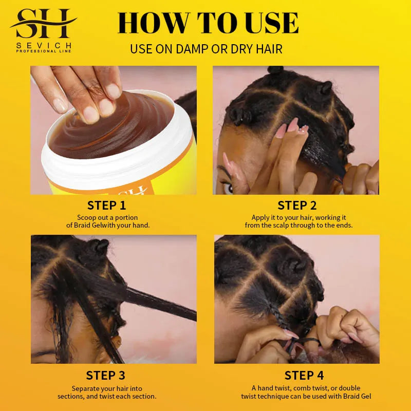 Traction Alopecia Styling Gel: Edges Control, Biotin Infused, Anti-Breakage Care